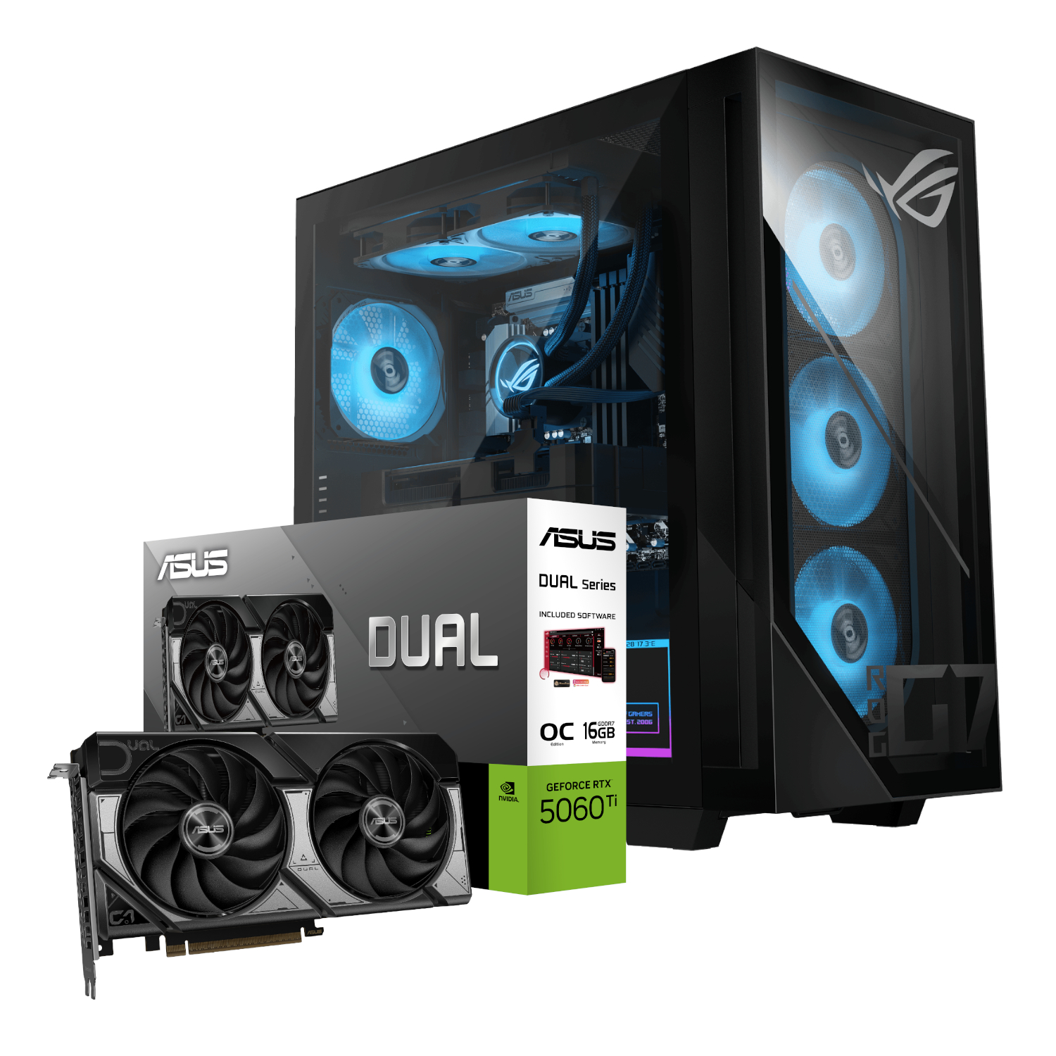ASUS ROG G700 (2025) | Intel® Core™ Ultra 5 | 16GB DDR5 U-DIMM | 1TB M.2 2280 NVMe™ PCIe® 4.0 SSD | ASUS GF RTX 5060TI Dual Graphics | Windows 11 Home PC