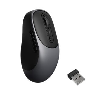 Keychron BM24-C61 1K All Silent Micro Switch Wireless Mouse (BT/2.4GHz/Wired) - Metal Gray