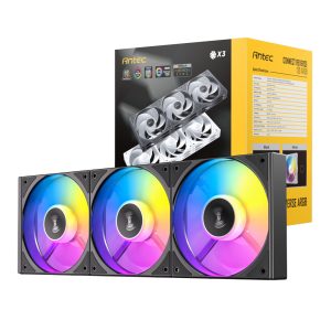 Antec CONNECT PWM 120mm ARGB Reverse Case Fan 3 Pack Black