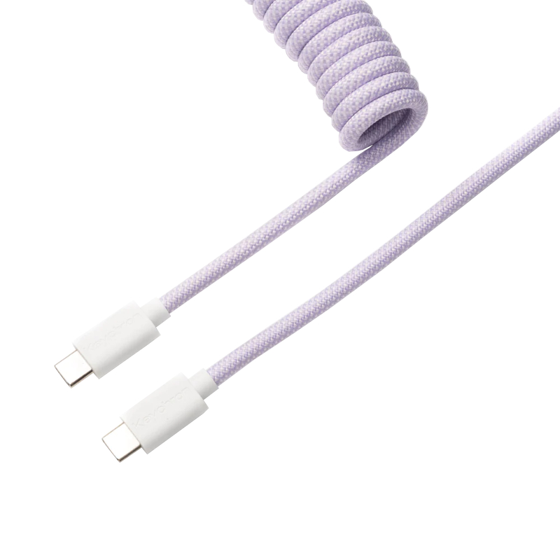 Keychron Coiled Aviator Cable - Light Purple (Straight)