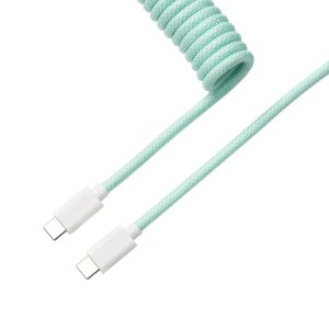 Keychron Coiled Aviator Cable - Mint (Straight)