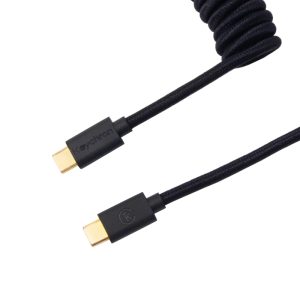 Keychron Coiled Aviator Cable - Black (Straight)
