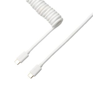 Keychron Coiled Aviator Cable -White (Straight)