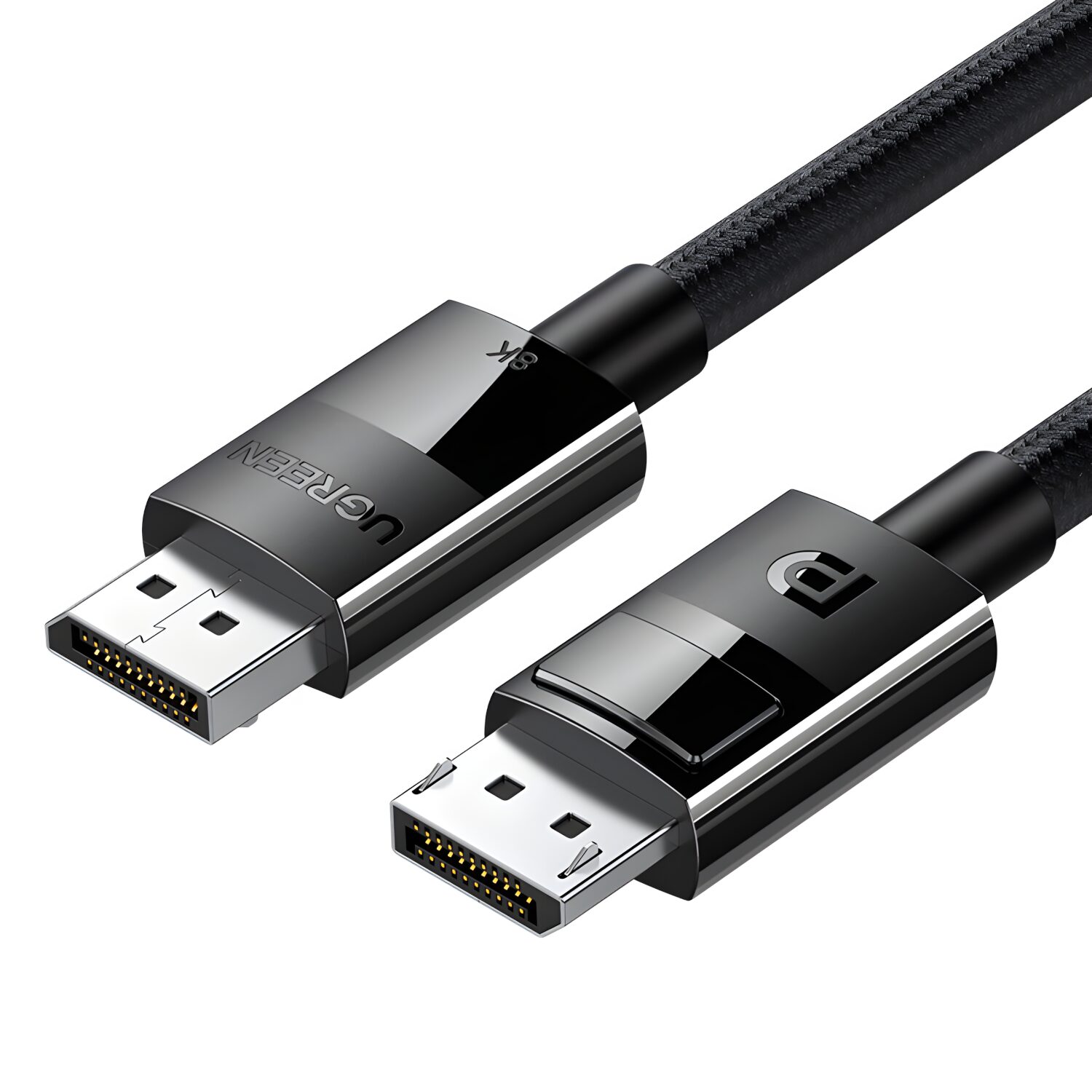 UGREEN DP 1.4 Male to Male Plastic Case Braided Cable 2m