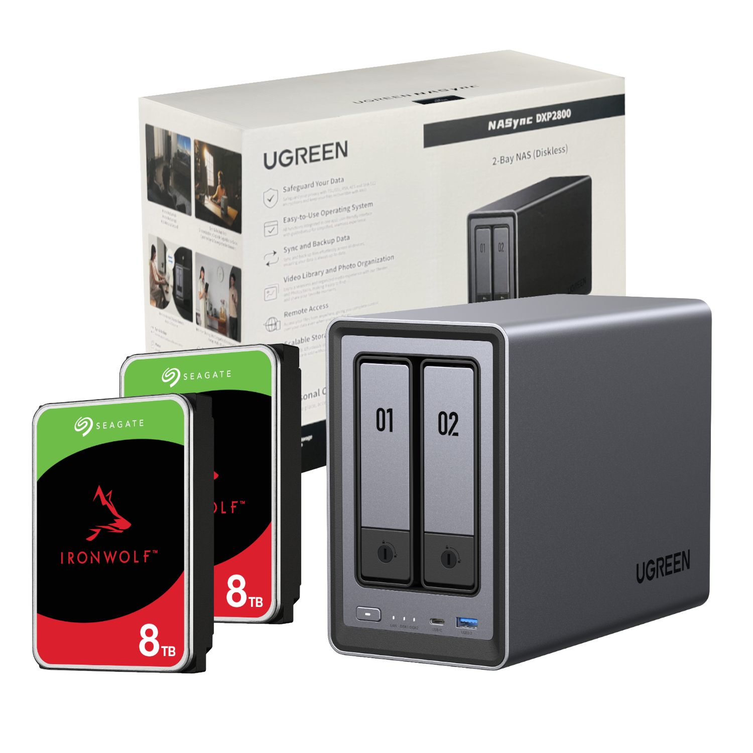 UGREEN DXP2800 16TB 2 Bay NAS