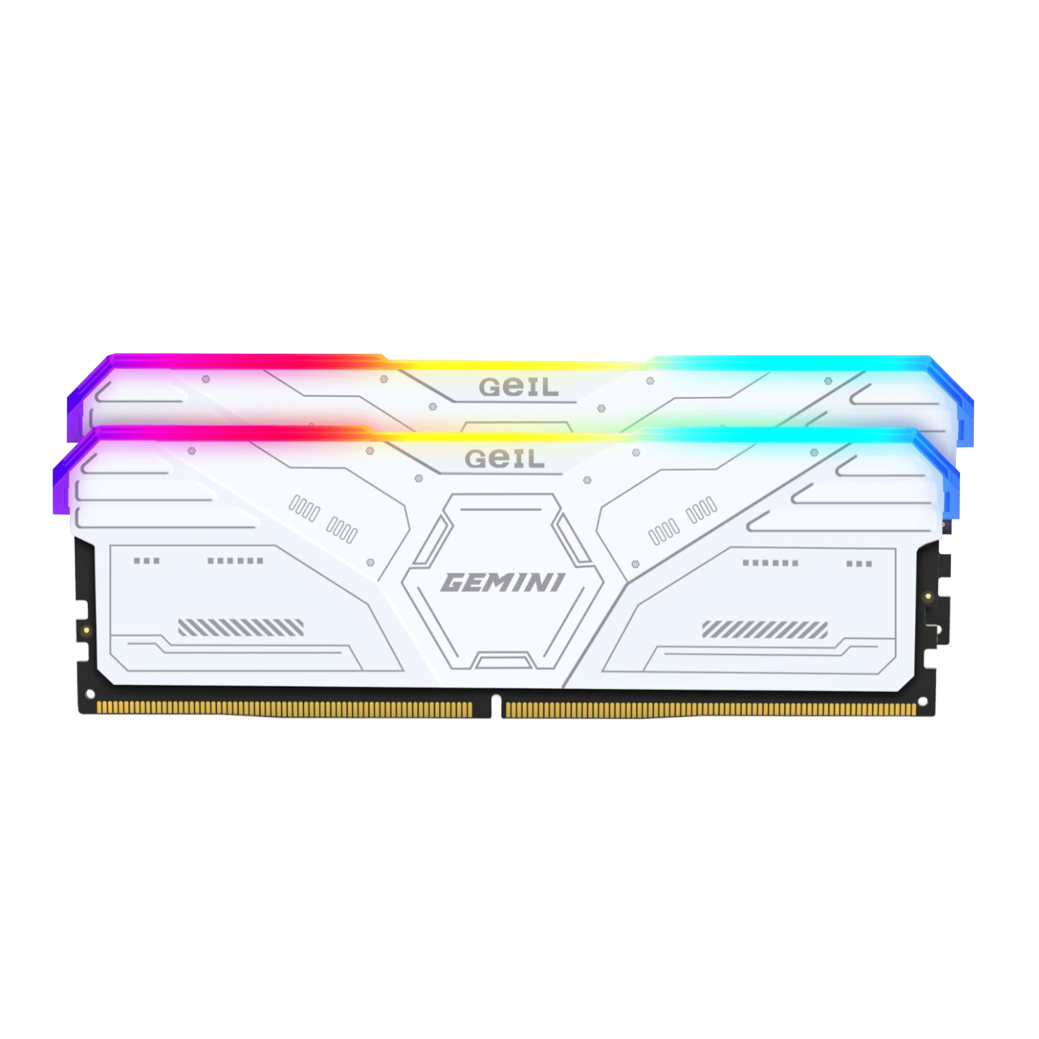 Geil Gemini RGB 32GB KIT(2X16GB) 6000MHz DDR5 Desktop Gaming Memory - White
