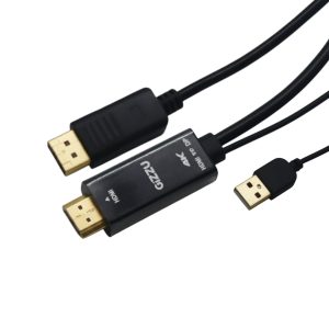 Gizzu 4K HDMI to DP Plus Power Cable 1.8m Poly