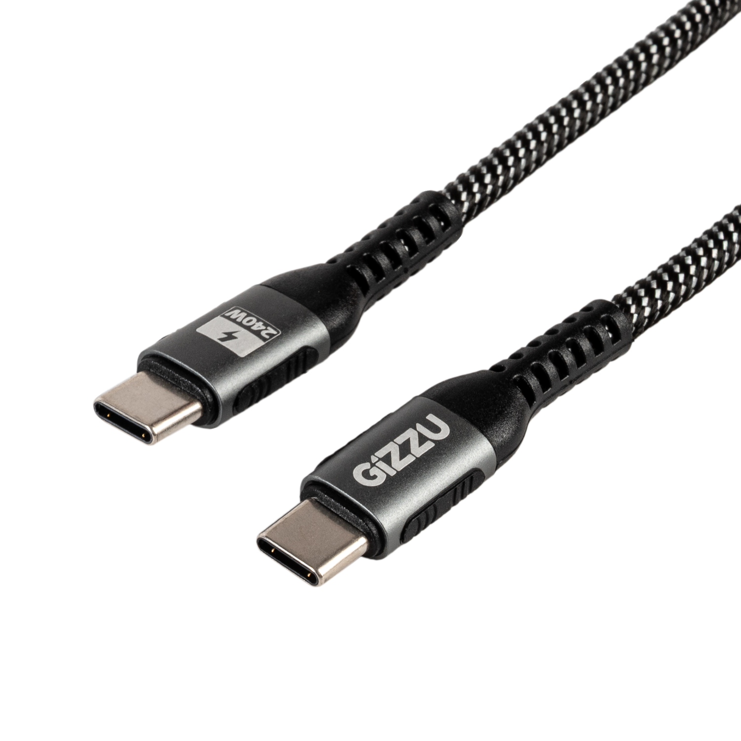 Gizzu Type-C to Type-C 480Mps 240W Cable 2M Poly
