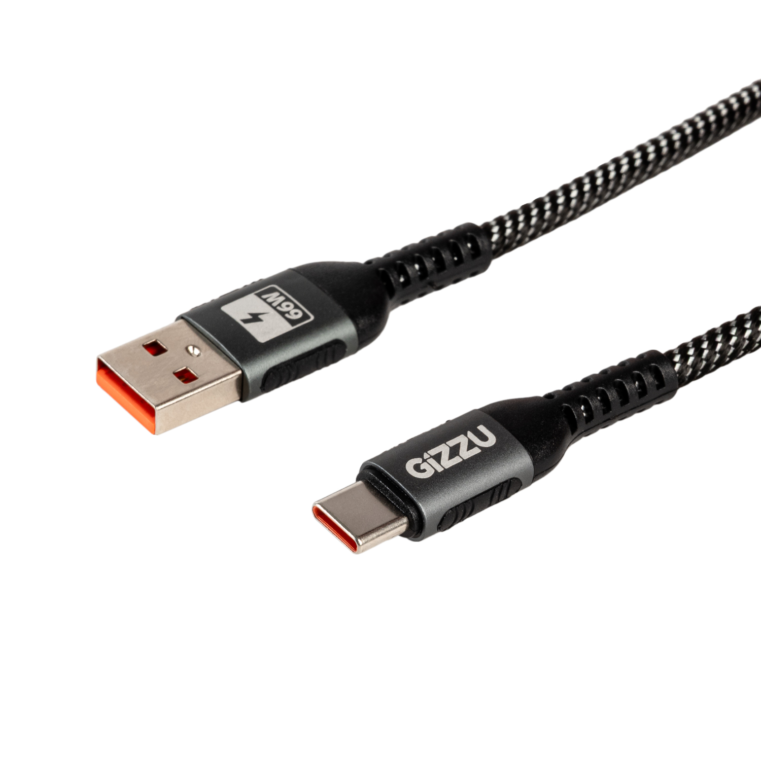 Gizzu USB-A 2.0 to Type-C 480Mps 66W Cable 2M Poly