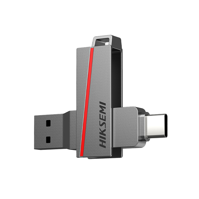 Hiksemi Dual-Slim 64GB USB3.2 + Type-C Flash Drive - Grey
