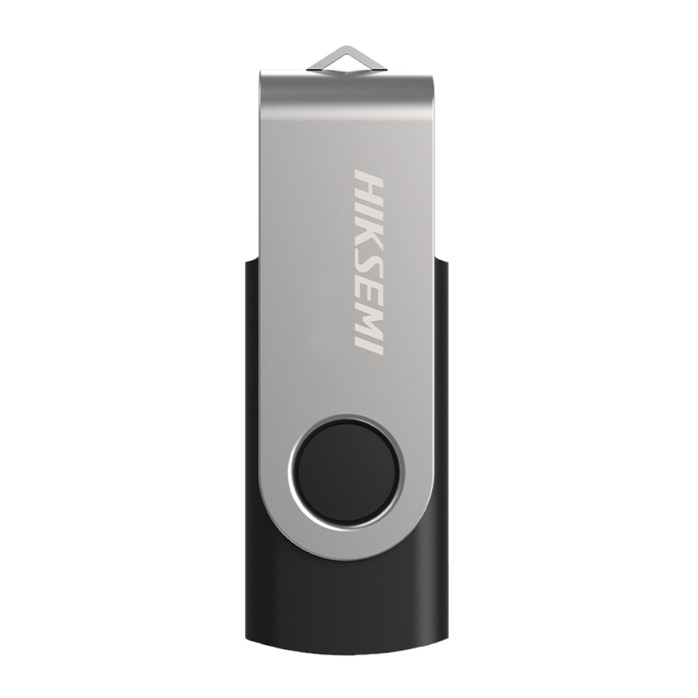 Hiksemi Rotary 128GB USB3 Flash Drive - Silver Black