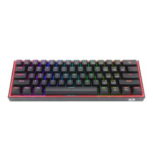 REDRAGON FIZZ Wired Mechanical Keyboard RGB 61Key Design - Black