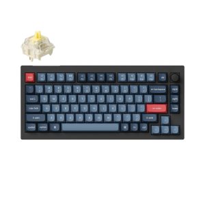 Keychron V1 Max QMK/VIA 75% 1K Banana Switch Hot-Swap Gateron Jupiter RGB Wireless Custom Mechanical Keyboard