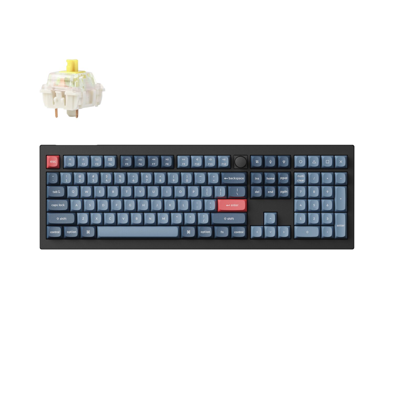 Keychron V6 Max QMK/VIA 100% 1K Banana Switch Hot-Swap Gateron Jupiter RGB Wireless Custom Mechanical Keyboard