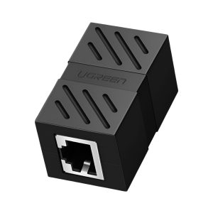 UGREEN RJ45 Network Keystone Jack Inline Coupler Female to Female 1pcs (Black)