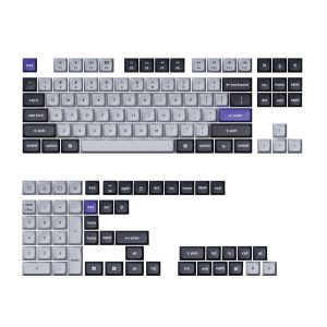 Keychron double Shot KSA PBT Full Keycap Set - Gray and Silver