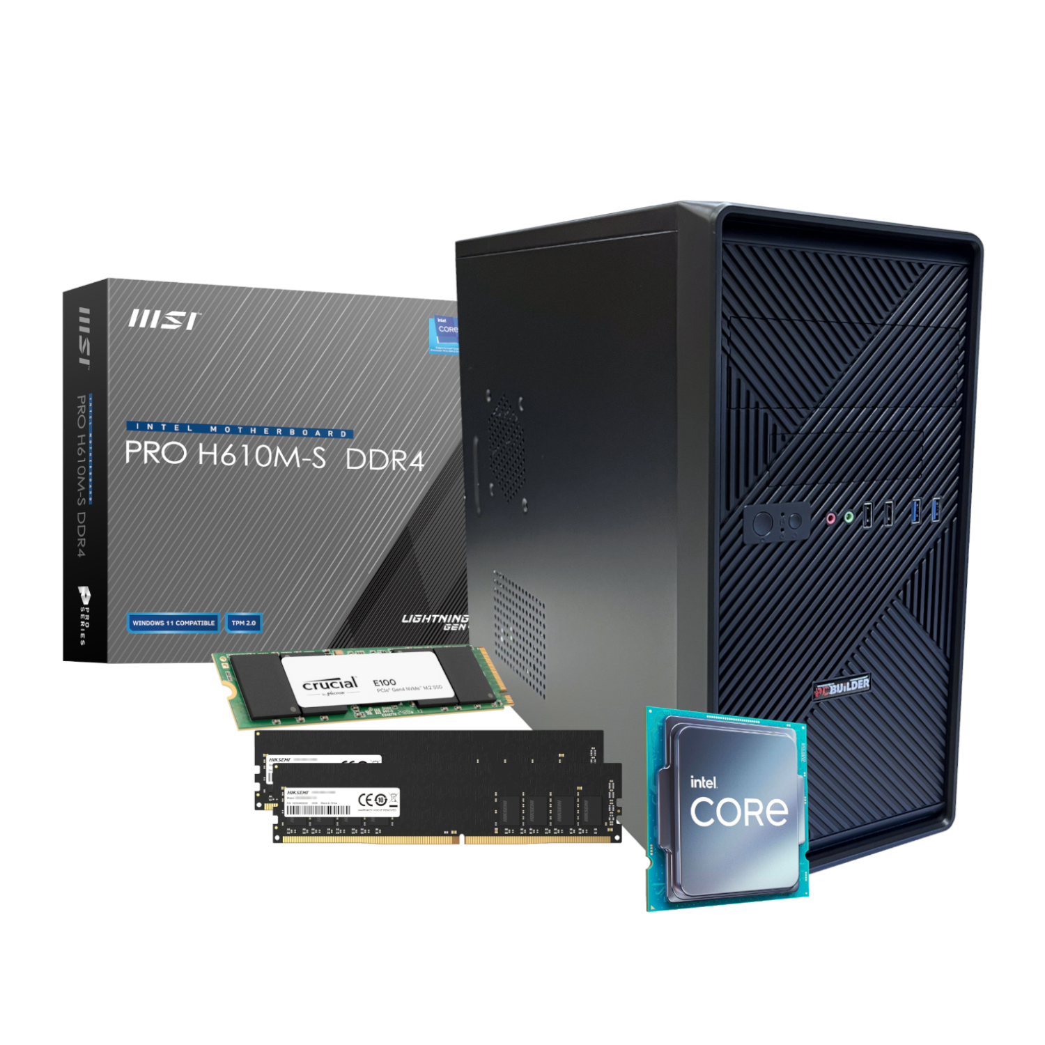 PCBuilder Intel i5-12400 HOME MASTER Windows 11 Desktop PC