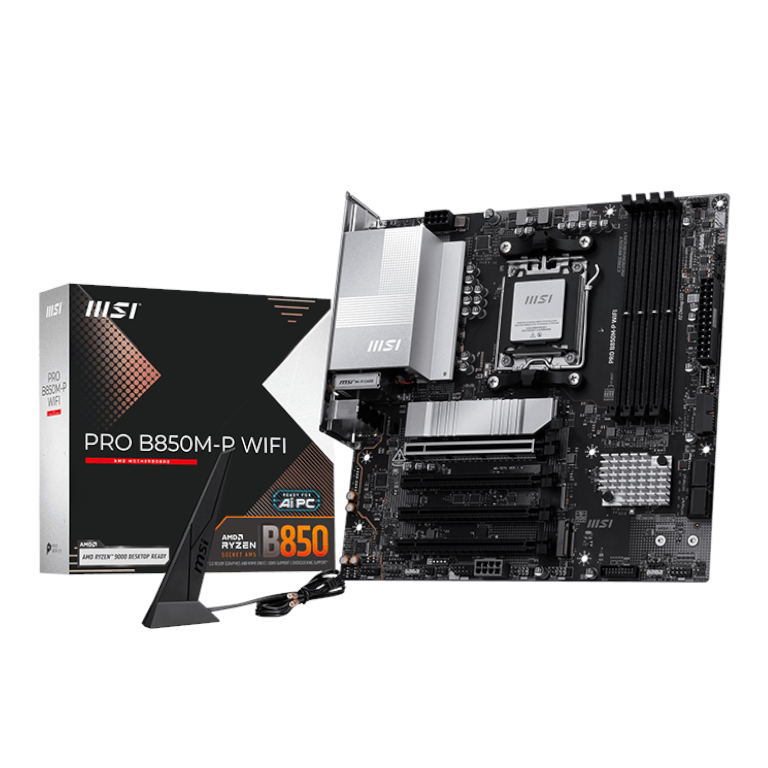 MSI PRO B850M-P Wi-Fi 7 AMD AM5 MATX Gaming Motherboard