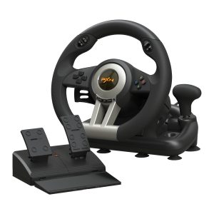 PXN V3 Pro 180 degree vibration steering wheel with 2-pedals (black)