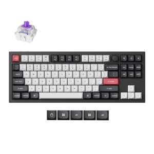 keychron Q3 HE ANSI 80% TKL 87 Key Carbon BlackOSA Full Assembled Knob Magnetic Switch RGB Hot-Swap Gateron Double-Rail Magnetic Nebula Switch Wireless / Wired / 2.4GHz Normal Profile QMK Custom Keyboard