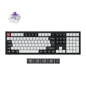 keychron Q6 HE ANSI Full Size 104 Key OSA Full Assembled  Magnetic Switch RGB Hot-Swap Gateron Double-Rail Magnetic Nebula Switch Wireless / Wired / 2.4GHz QMK Wireless Custom Keyboard - Carbon Black