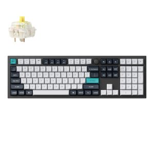 Keychron Q6 Max 100% Full Assembled Knob Banana Switch Hot-Swap Gateron Jupiter RGB Wireless Keyboard - Black