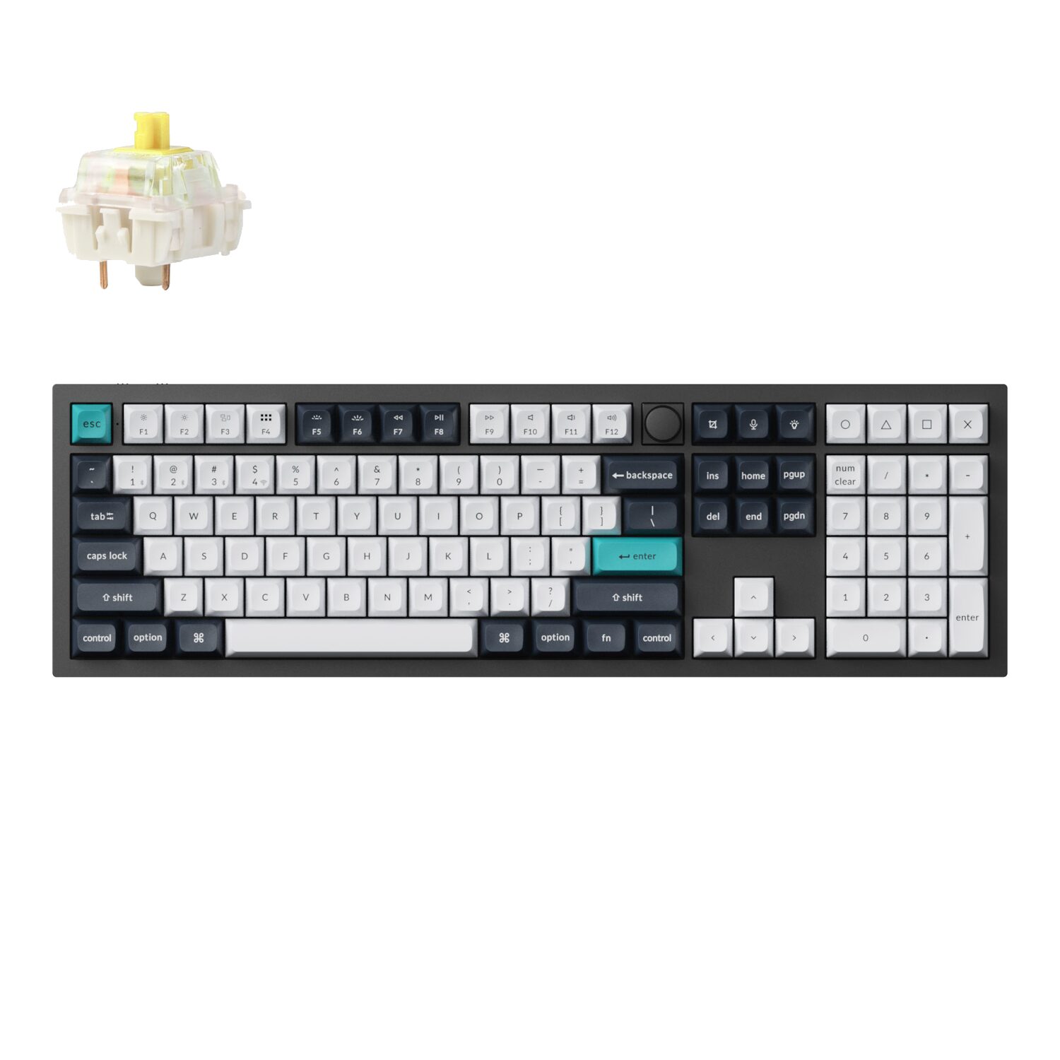 Keychron Q6 Max 100% Full Assembled Knob Banana Switch Hot-Swap Gateron Jupiter RGB Wireless Keyboard - Black