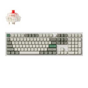 Keychron Q6 Max ANSI Full Size 108 Key Shell White Full Assembled Knob Red  RGB Hot-Swap Gateron Jupiter Switch BT/2.4GHz/Wired