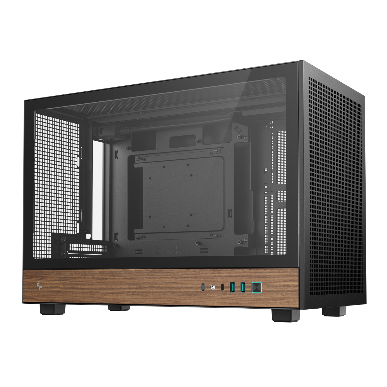 DeepCool CH260 Wood mATX Gaming Chassis Black