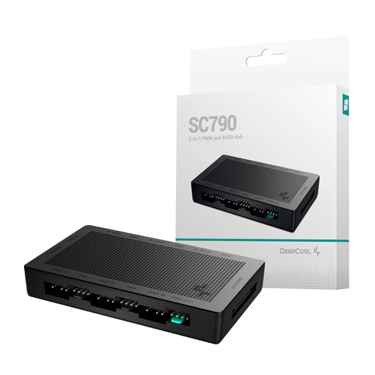 DeepCool SC790 2-in-1 PWM ARGB Hub with Fan & Lightning Controller