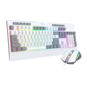 Redragon 2in1 Wired Gaming Combo Keyboard |Mouse - White and Gray