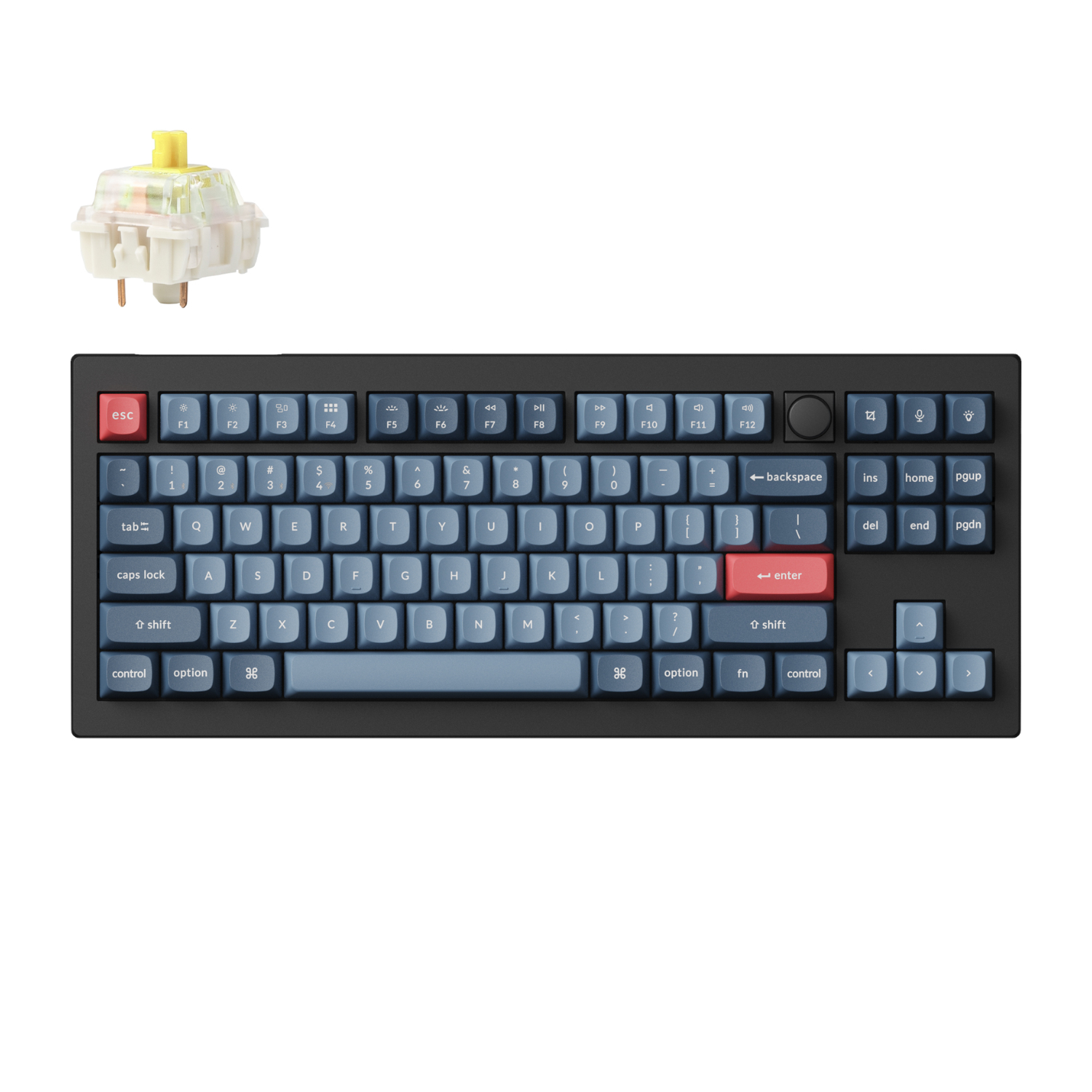 Keychron V3 Max QMK/VIA 80% 1K Banana Switch Hot-Swap Gateron Jupiter RGB Wireless Custom Mechanical Keyboard